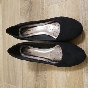 Low heels, 3 pair available, 3 colors, black/gray/brown, $10 for each pair